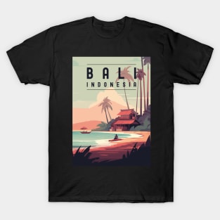 Retro Travel Poster About Bali, Indonesia T-Shirt